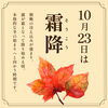 二十四節季｜霜降「10月23日は二十四節気「霜降」—秋の深まりとともにお茶村で季節を感じて」
