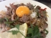 ジューシーなお肉がのっかった肉玉ご飯🍚「週3カフェ🍽️定着🪑」