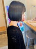 「ツヤと美シルエットが際立つ黒髪ストレートボブ」