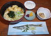 「10/3(金)限定！鳥天うどんとカマスの塩焼きランチ（10食限定）」