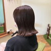 「切りっぱなしボブ×透明感グレージュ【福島市美容室】」