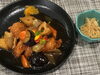 「本日のAランチは　とりからの甘酢あんかけ」