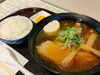 ラーメン・小ライス「木曜はかつ定食です！」