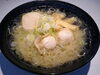 ホタテ塩ラーメン「金曜はザンギ定食です！」