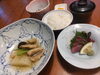 「【10/15（水）限定】お魚の揚げ煮とカツオの炙り付きランチ（8食限定・1,200円）」