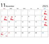 「11月の営業カレンダー」