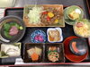 「牛焼肉と刺身の彩り和定食ランチ」