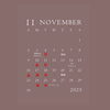 「11月のスケジュール」