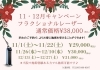レーザーキャンペーン「11、12月キャンペーン🎅🎁」