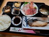 銀ダラの西京焼き＋刺身盛り合わせ定食　2600円「銀ダラの西京焼きと刺身盛り合わせ定食　2600円」