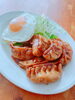 麻辣揚げ餃子と目玉焼き「11/23 Today’s Special 麻辣揚げ餃子と目玉焼き　日替わり　おすすめ　ランチ　夜ご飯　木更津　中華　金龍」