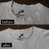 「首ぐりが広いTシャツのリブ調整・お直し事例」