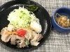 「本日のAランチは　焼肉塩だれ」