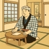 「和室で手紙を書く江戸風大工」「📎 【大工四方山話】その9🌿「和室」って、なんのためにあるの？🪑」