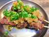 「おろしポン酢でさっぱり！『鶏ハラミ串』できました」