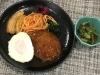 「本日のAランチは　ハンバーグ&目玉焼き」