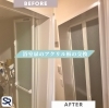 浴室扉アクリル板交換「【ビフォーアフター】浴室扉アクリル板交換」