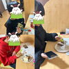 休憩中にケーキ🎂「12/25 クリスマスに授業🎅」