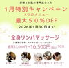 「【1月限定】4つのボディメニューが最大50％OFF！新年特別キャンペーンのご案内」