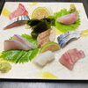 刺身盛り合わせ「魚沼市の和食料理店　旬食や　香秀(かしゅう)です　6日より営業始めます！！」
