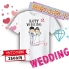 結婚のお祝いに💒HAPPY WEDDING⭐1枚でこの価格3500円🐸世界にひとつの贈り物🐸個性あふれるオリジナルTシャツを作ろう🐸【東金町で店頭受付☆Tシャツ・ポロシャツ・ビブス・キャップ・トレーナー注文はお任せください】