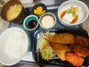 「カキフライ＆アジフライのミックスフライ定食でボリューム満点ランチ」