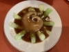 「本日の日替わりランチはエビチャーハンと唐揚げ2個のセットです」