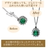 店内にリメイク・修理のプロがいるのでジュエリーやアクセサリーの修理やリメイクは安心しておまかせ下さい「亡くなられたお父様が愛用していたエメラルドのタイタックをペンダントネックレスにリメイクして90歳のお母様にプレゼントしました✨」