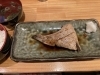 香ばしいかんぱちのカマが絶品!「かんぱちのカマ素揚げポン酢定食をご用意しました」