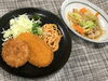 「本日のAランチは　白菜煮物とミックスフライ」