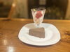 新登場　チョコムースとバニラアイスいちごソース440円「新デザート「チョコムースとバニラアイスいちごソース」登場しました」
