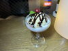 アイスカクテルデザート「小樽の雪景色と､カクテル🍸の様なアイスクリームデザート。ピアノ🎹の音色と共にいかがですか　  小樽のカクテル&ショットバー・ハーフトーン」
