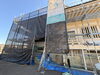 完璧な施工を約束する足場と養生「お寺の外壁塗装工事が進行中です【船橋市　エムティーケー】」
