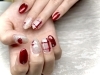 鮮やかな質感が季節感を演出するデザイン「Valentine nail🎀」