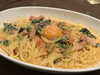 「🔥ピリ辛とろ〜り『レッドカルボナーラ』🍝青戸モーリエ名物‼️生パスタ🍝ハラミステーキ🍖ワイン🍷が人気 ランチ・ディナー対応🍴地域価格でリーズナブル 青砥駅近く🚃ワインバル・イタリアン・女子会にもおすすめ😋」