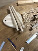 木工体験で制作する三角スツールの材料加工。「木工体験教室で三角スツールを作ってみませんか」