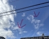 わかりやすいようにマーキング。左の雲を見てね。2体の龍雲🐲☁️「アモル、羽根などスピリチュアルなお知らせだけでなく龍雲は現実世界のお知らせ」
