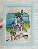 「車のフロントガラス廃材から生まれた絵の具で描く「夢のノイシュヴァンシュタイン城」ディンプルアート作品」