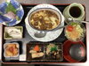 「チーズ焼きカレーとお刺身のランチセット」