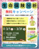 キャンペーン「生命保険分析　無料キャンペーン実施中！」