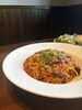 新しいお肉のパスタ試作中！「新しいグランドメニュー試作中！旨いお肉料理揃えます！～ランチ・ディナー・パーティー（宴会、歓送迎会、忘年会、新年会、女子会）サマーランド帰りにご利用頂ける秋川のイタリアン肉バル【グリルダイニング COLLABO】〜」