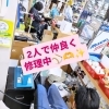 野球⚾️グラブ修理はお任せ👍今日は2人で⋯