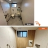 【施工事例】大口町で医療関係施設のトイレを全面リフォーム：無機質な空間を、木目×石目の「上質なリフレッシュ空間」へ｜扶桑町 株式会社ウィズホーム