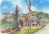 温かな手描きタッチに心癒される「群馬で出会った冬の山あいの風景」