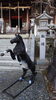 「飽波神社に鉄筋ホース」