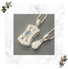 週末値下げ価格！ 美品4℃ ネックレス サファイアダイヤモンド K18WG 