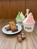 生アイスとつっちーヘーゼルナッツフィナンシェ「本日3月14日の生アイス【諏訪市のおすすめのスイーツカフェ⭐️ヘッツ¥」
