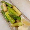太めアスパラのバター焼き＆天ぷらで春の晩酌🌿