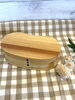 「そら豆型がかわいい♪取り外し仕切り付き曲げわっぱ弁当箱」
