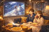 貸し切り映画館！？「🎬おうち映画気分を楽しめる！プロジェクターで特別な夜を✨」